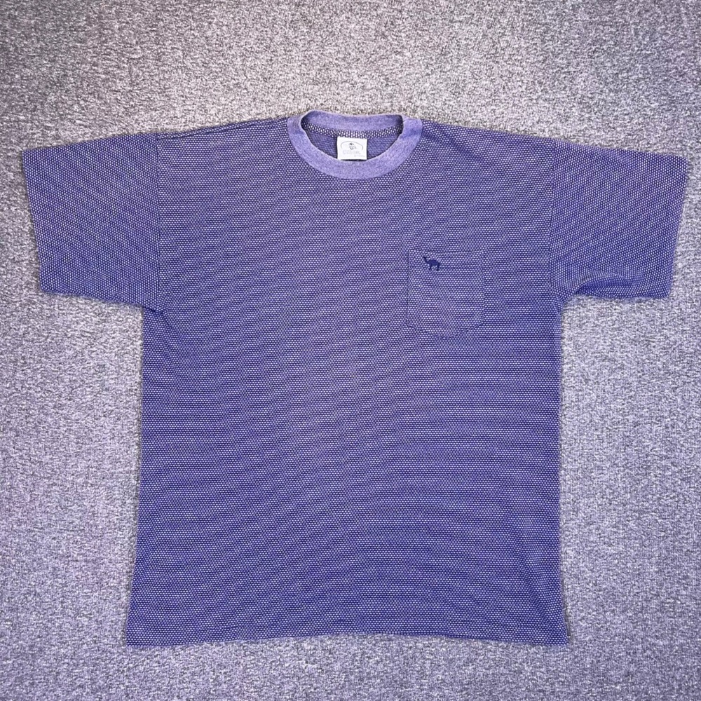 VTG 90s Camel Shirt Mens XL Purple Waffle Knit Grunge Casual Logo Pocket Tee USA